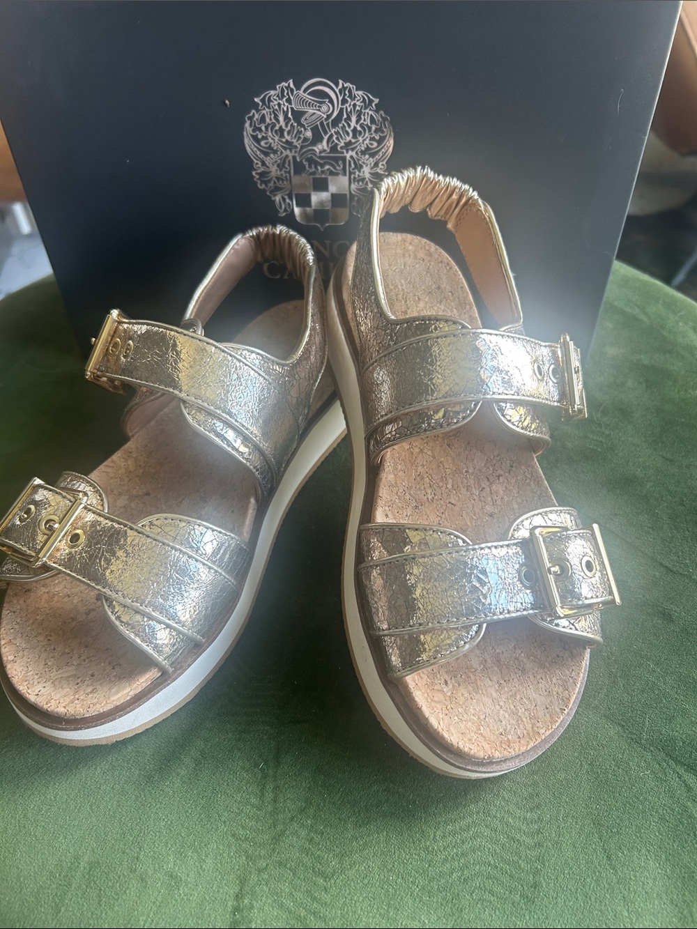 Vince Camuto Metallic Gold Sandals
